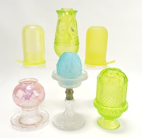 Lot of 6 fairy lamps, 5 1/2" to 9"