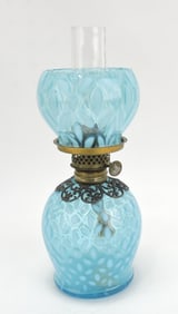 Blue snowflake opalescent miniature