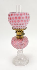 Cranberry opalescent 'Eyes' miniature