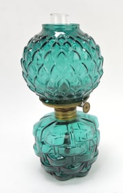 Emerald green 'Pineapple in a Basket'