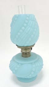 Blue satin Brady's Night Lamp
