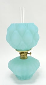 Blue satin artichoke miniature oil