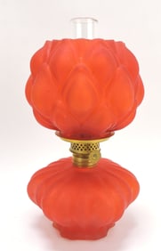 Red satin artichoke miniature oil