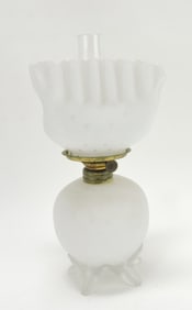 Satin glass raindrop miniature oil