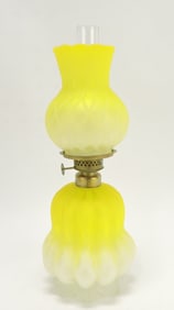 Yellow satin MOP diamond quilted