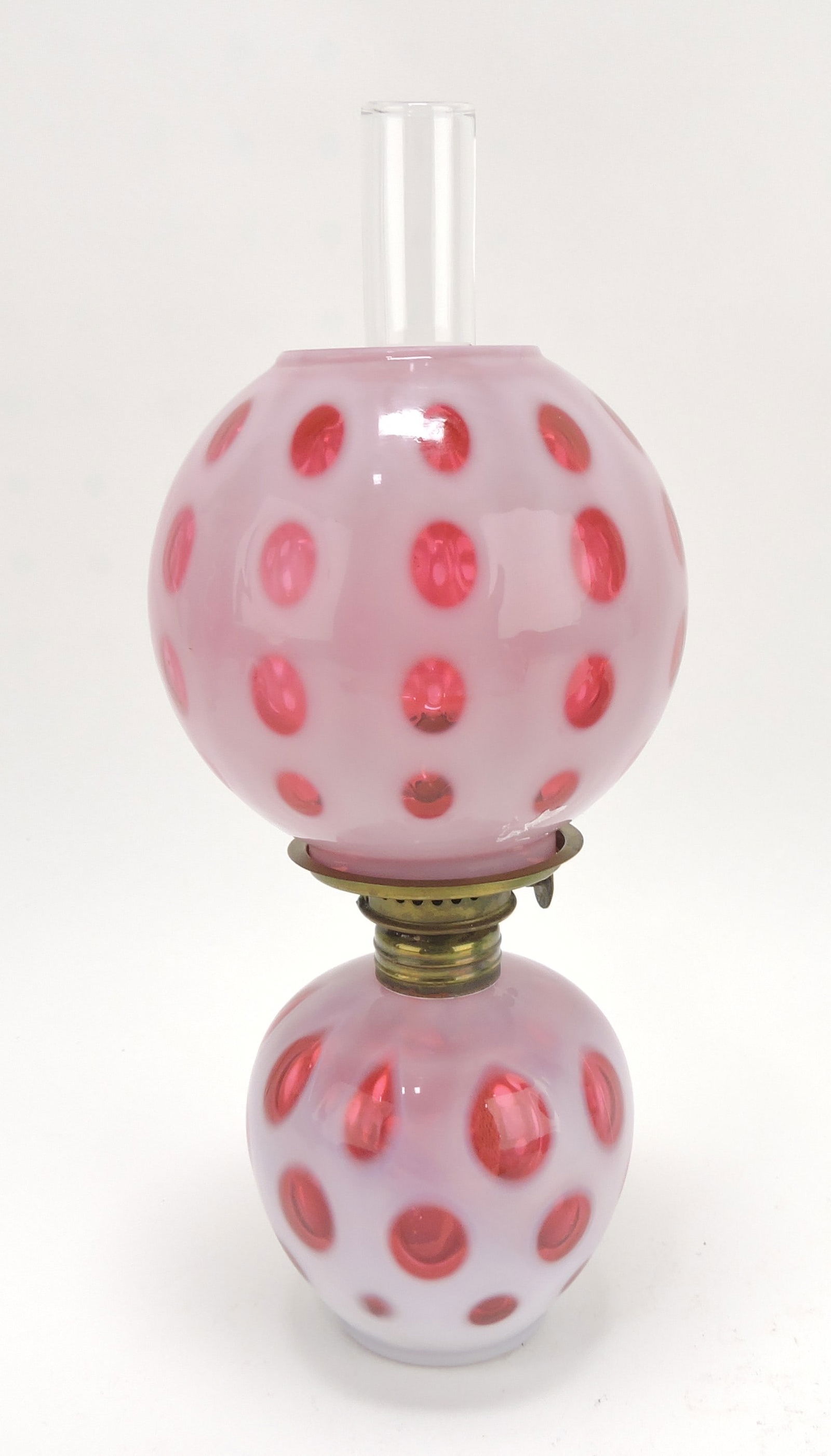 Cranberry opalescent coin spot (1 of 1)