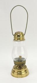 Brass skater's lantern with clear