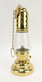 Brass skater's lantern with clear