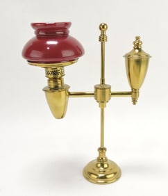 Brass single miniature student lamp