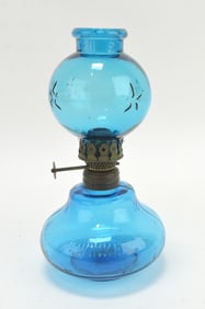 Twinkle blue glass miniature