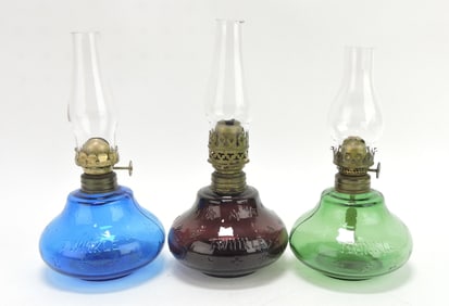 Twinkle lot of 3 miniature oil lamp