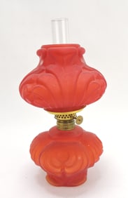 Red satin embossed miniature