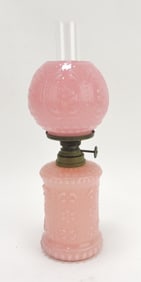 Pink cased glass embossed