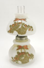 Milk glass 'Flower Baskets' miniature