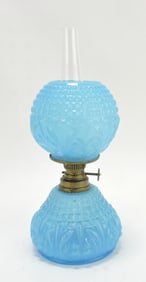 Blue opaque embossed miniature