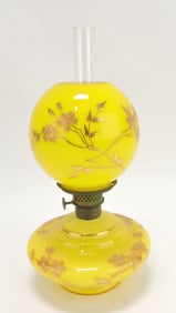 Yellow cased glass gold enameled