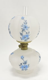 White satin floral enamel miniature