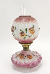 Milk glass embossed miniature