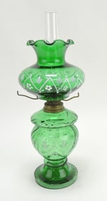 Green floral enamel miniature