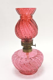 Beaded swirl cranberry miniature