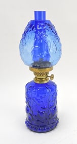 Cobalt blue flower embossed