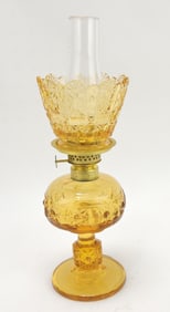 Amber daisy and cube miniature oil