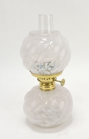 Clear opalescent spatter swirl