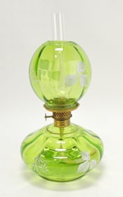 Green paneled floral enamel