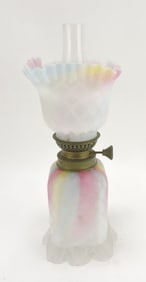 Rainbow satin MOP diamond quilted