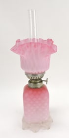 Pink satin MOP diamond quilted