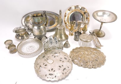 Sterling silver and silver plate lot