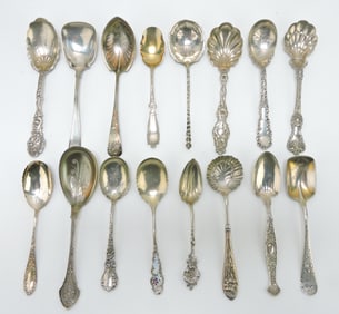 Sterling silver lot of 16 sugar and