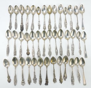 Sterling silver lot of 41 spoons,