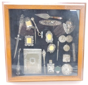 Frame of sterling silver accessories,