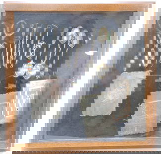 Sterling silver frame of cigarette: cases and accessories, 11 1/2"x11 1/2"