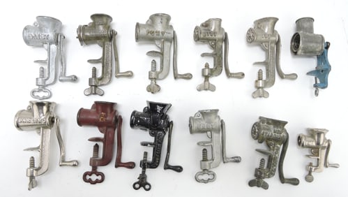 Lot of 12 child's food grinders,