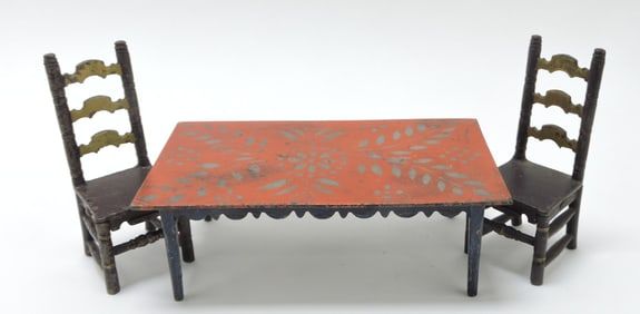 Cast iron doll house table attributed