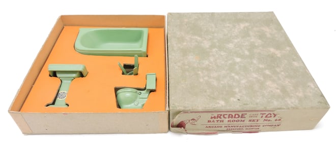 Arcade cast iron doll house bathroom