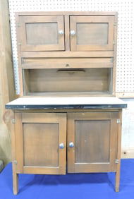 Wooden Hoosier style child's kitchen