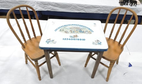 Child's ABC porcelain top table,