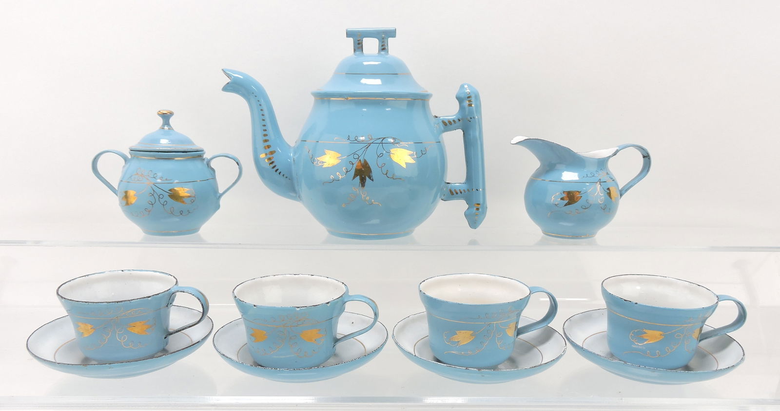 Rare child's granite ware tea set with (1 of 1)