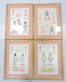 Rose O'Neill lot of 4 framed Kewpie