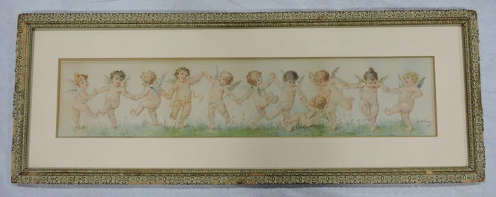 'Cupid's Festival' framed yard long