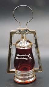 Ruby to clear lantern with gold,