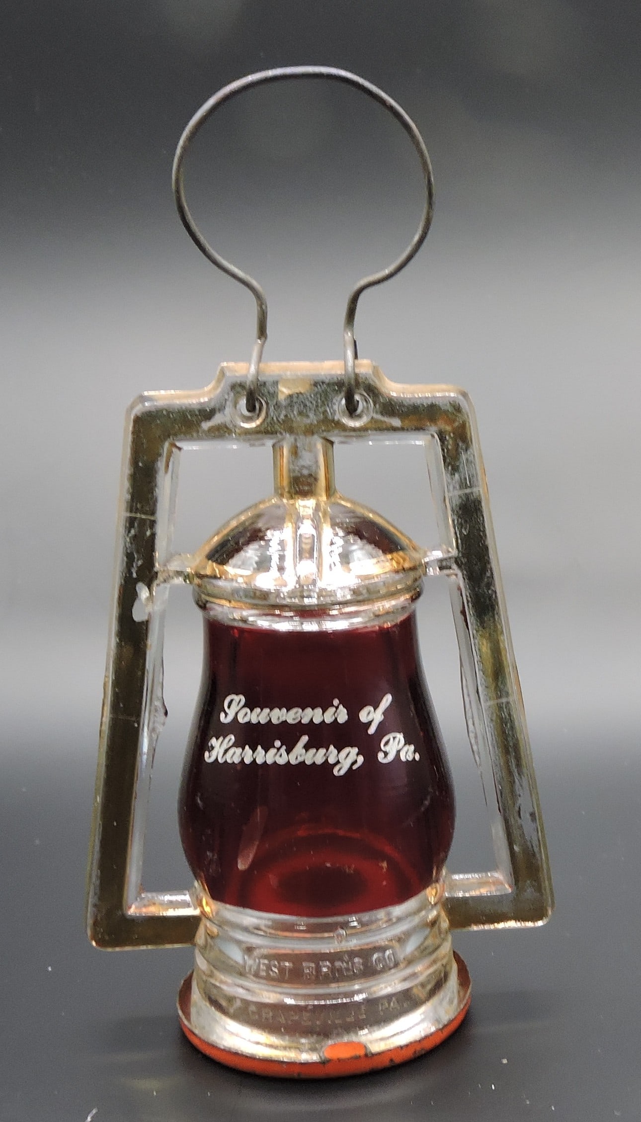 Ruby to clear lantern with gold, (1 of 1)