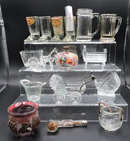 Lot of 15 assorted glass candy