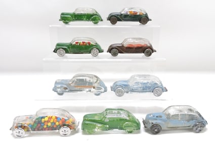 Lot of 9 automobile glass candy