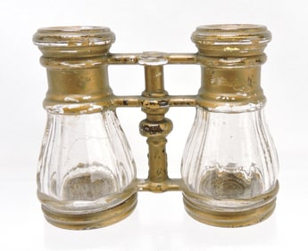 Opera glasses glass candy container,