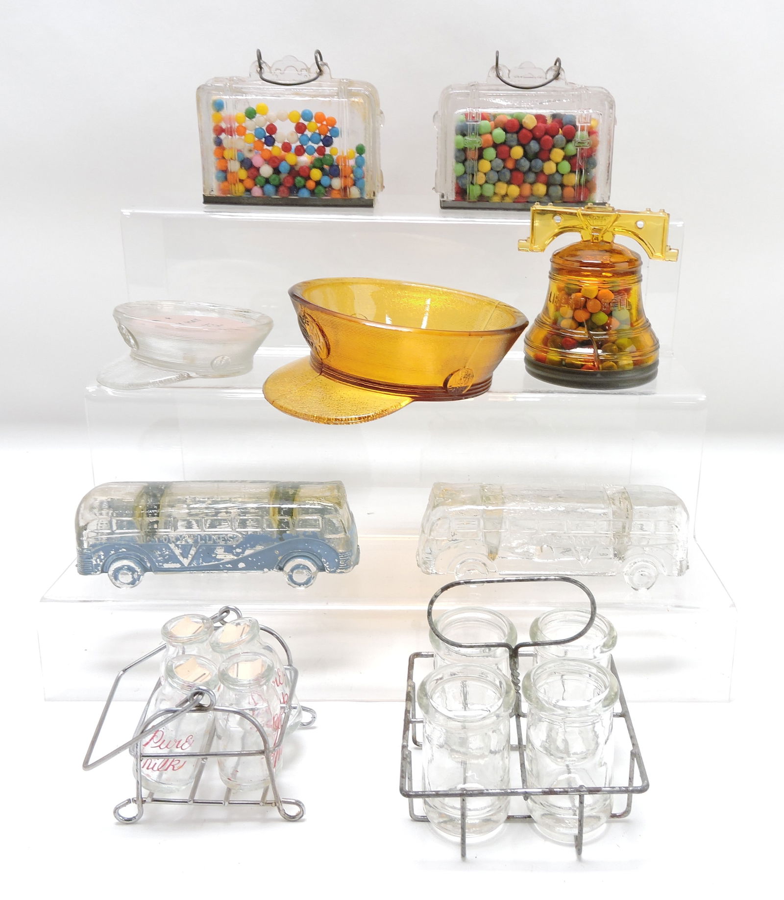 Lot of glass candy containers - (1 of 1)