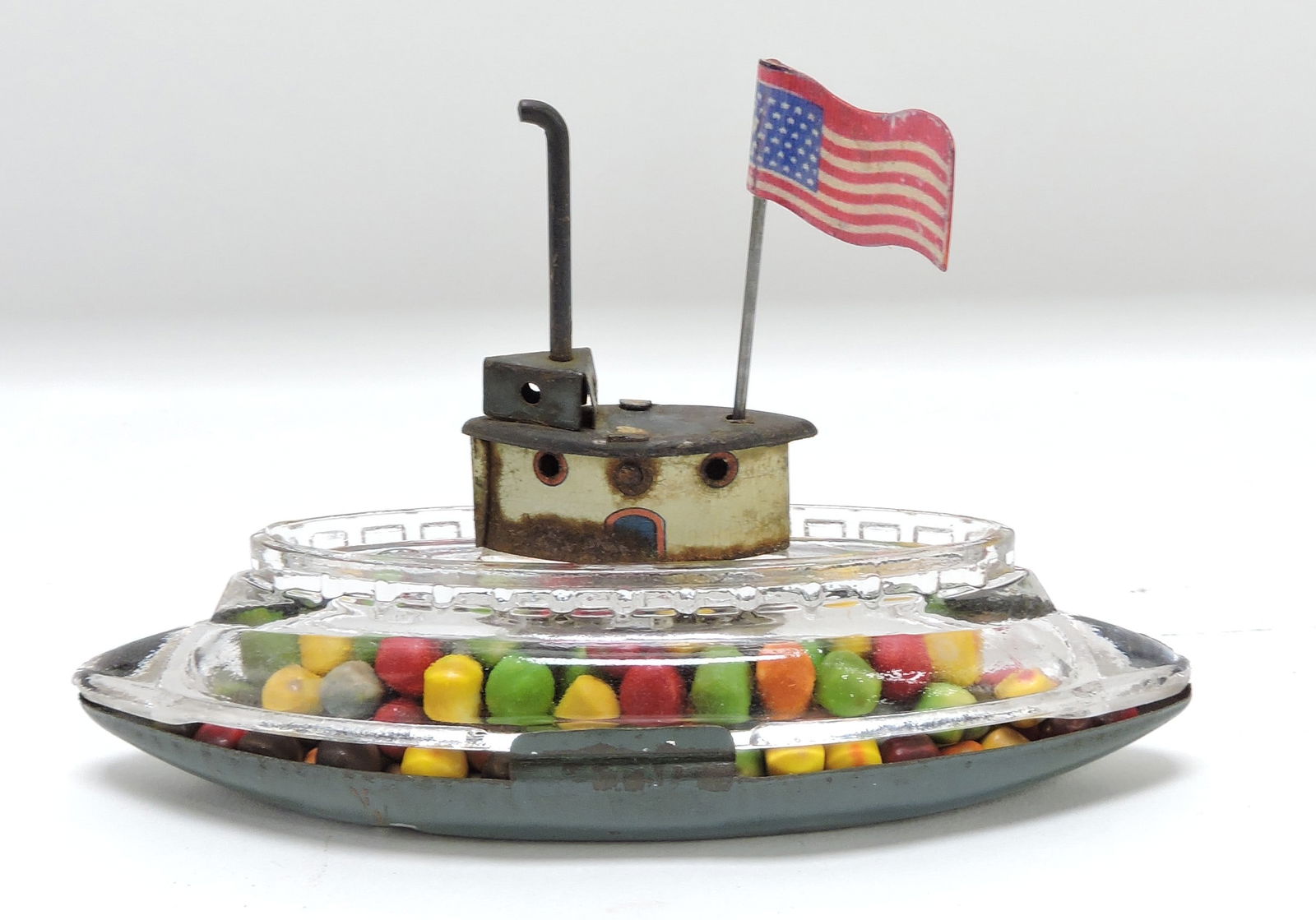 Submarine F6 glass candy container, (1 of 2)